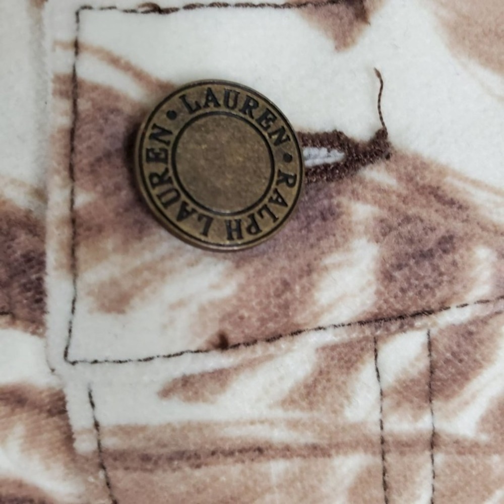 Lauren Ralph Lauren Petites Cotton Velvet Feather Print Skinny Jeans Size 10P - Picture 5 of 8